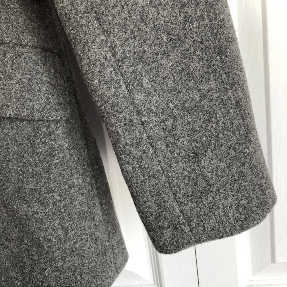 Banana Republic Preppy Gray Wool Blend Double Breasted Peacoat Small - Picture 10 of 16